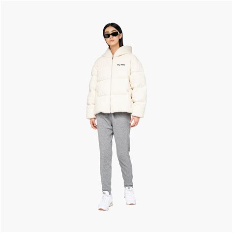 miu miu cashmere jacket|Natural Wool And Cashmere Down Jacket .